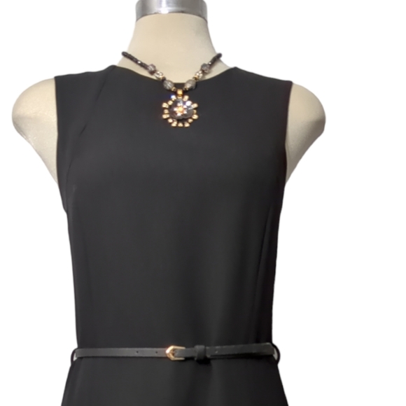 LONDON FOG limited edition Luxury sleeveless midi dress with belt Size 6 - Picture 8 of 9